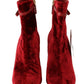 Chic Red Suede Ankle Boots