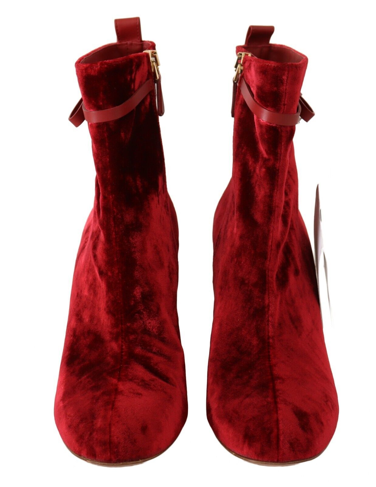 Chic Red Suede Ankle Boots