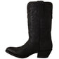 Sleek Mid Calf Leather Boots