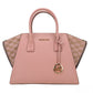 Avril Large Rose Signature Leather Top Zip Satchel Crossbody Bag