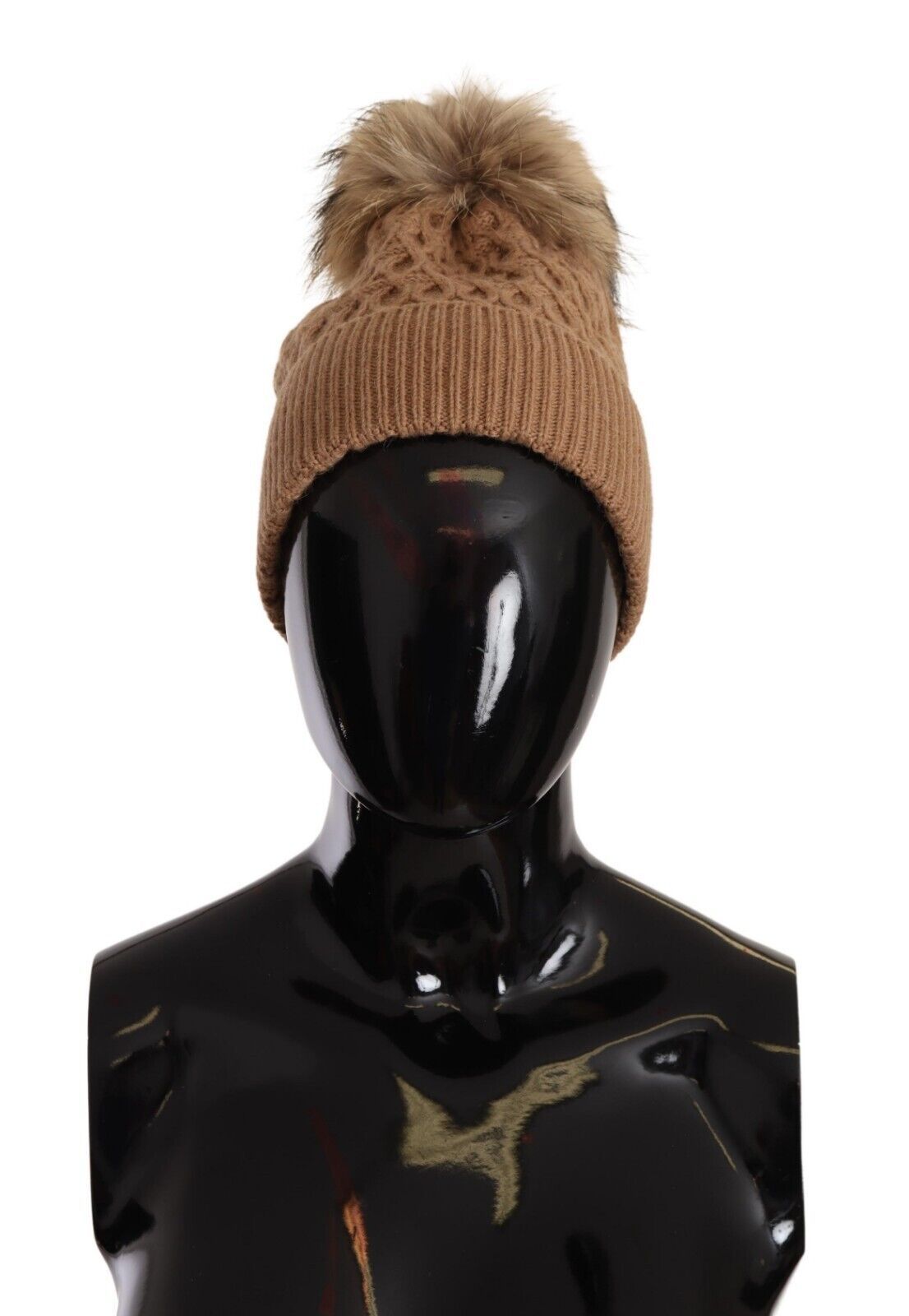 Italian Chic Camel Knit Beanie Hat