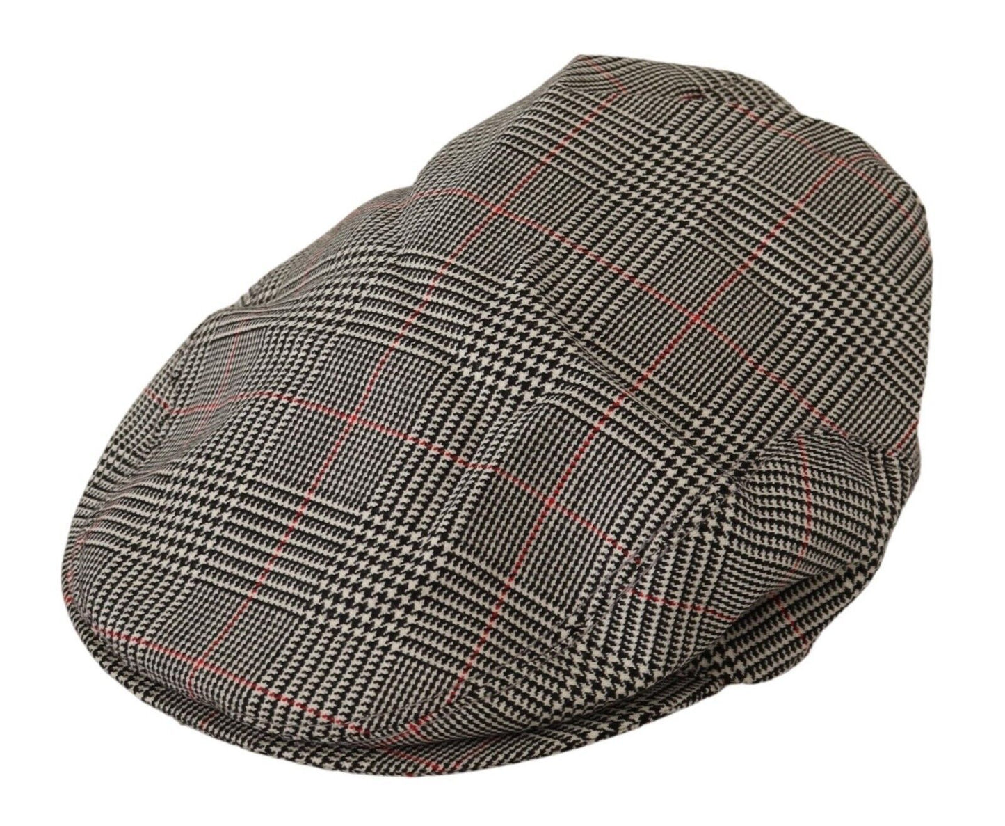 Elegant Tartan Newsboy Cap in Virgin Wool