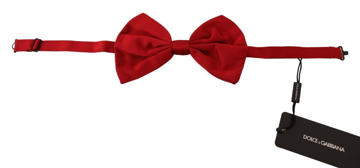 Elegant Red Silk Bow Tie