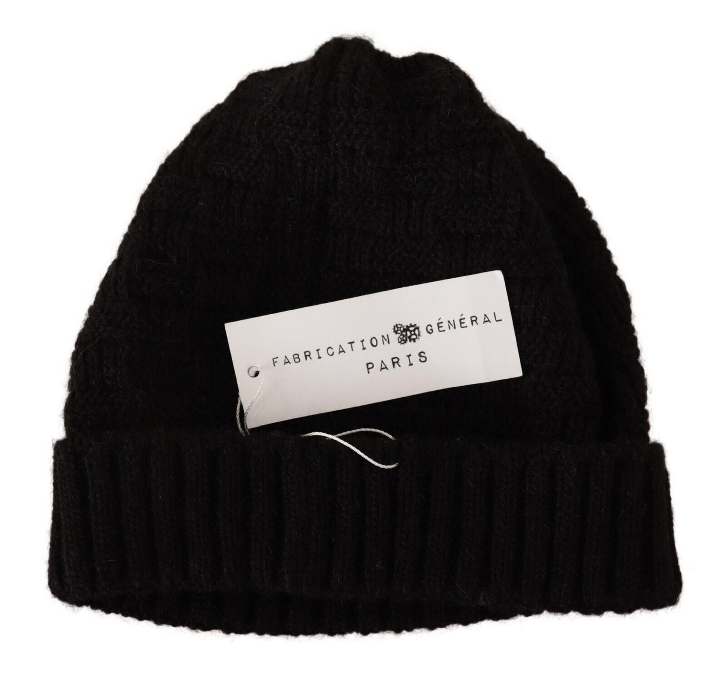 Elegant Black Wool Blend Beanie