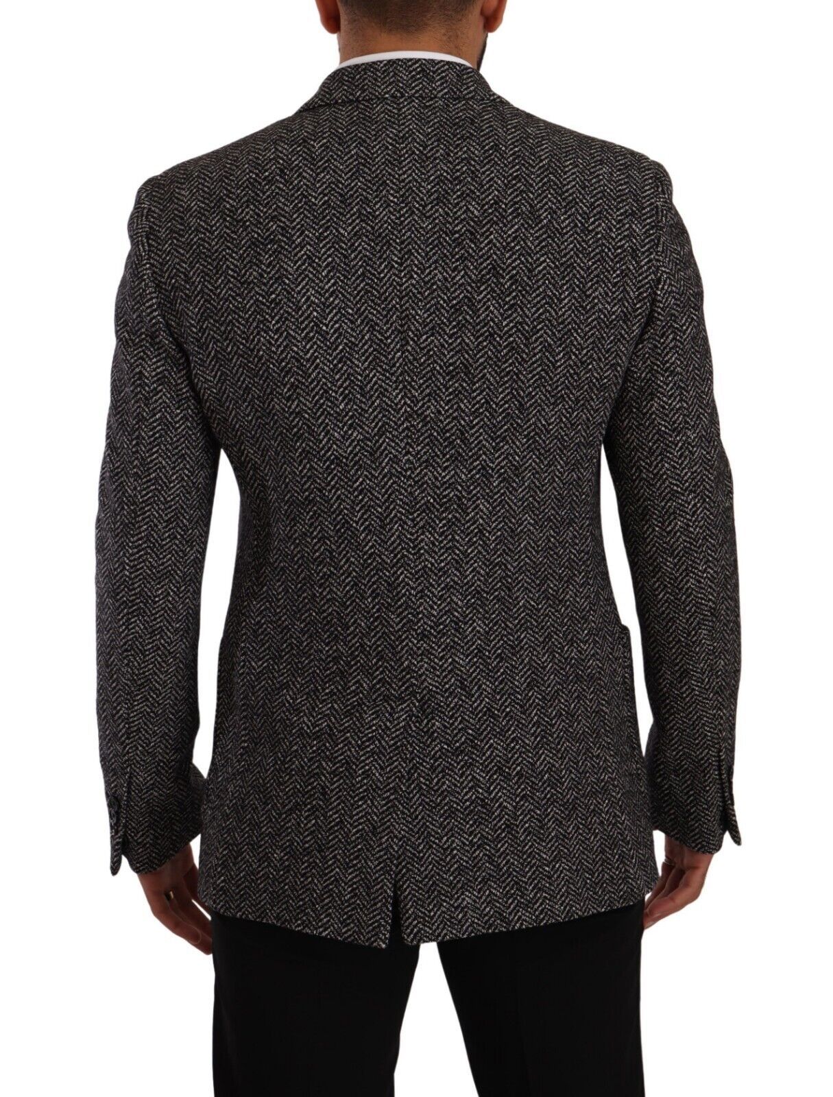 Elegant Slim Fit Gray Wool Blazer