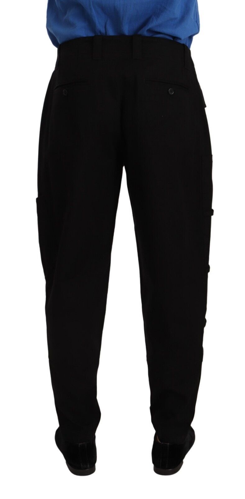 Chic Black Cargo Pants with Stretch Comfort