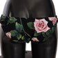 Elegant Rose Print Bikini Bottom