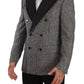 Gray Wool Double Breasted Jacket Coat Blazer