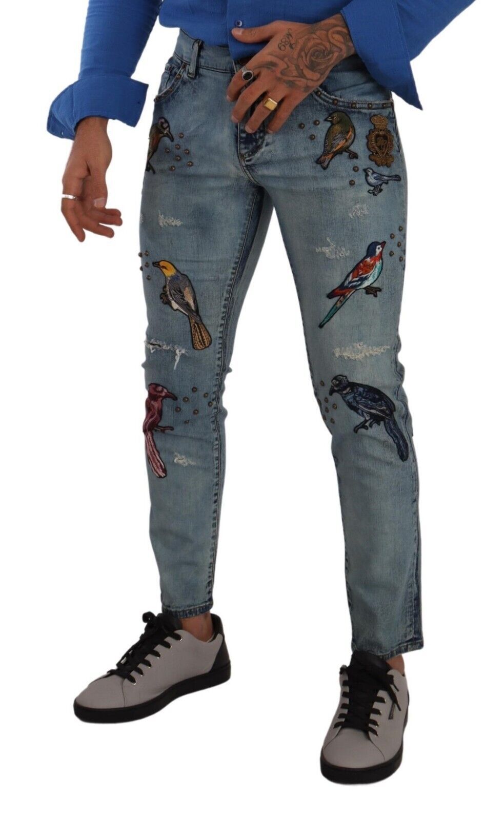 Elegant Slim Fit Light Blue Denim Jeans