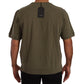 Army Green Crew Neck Cotton Tee