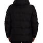 Elegant Black Parka Hooded Jacket