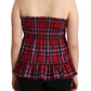 Multicolor Chekered Sleevelesss Tank Top