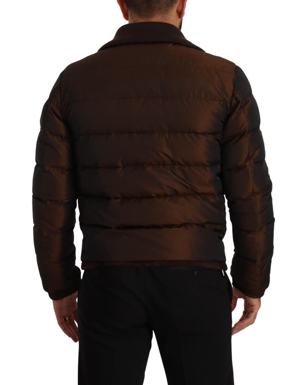 Elegant Brown Quilted Puffer Jacket