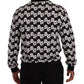Black White Cotton DG Mania Logo Pullover Sweater