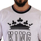 Royal Crown Motif Crew Neck Tee