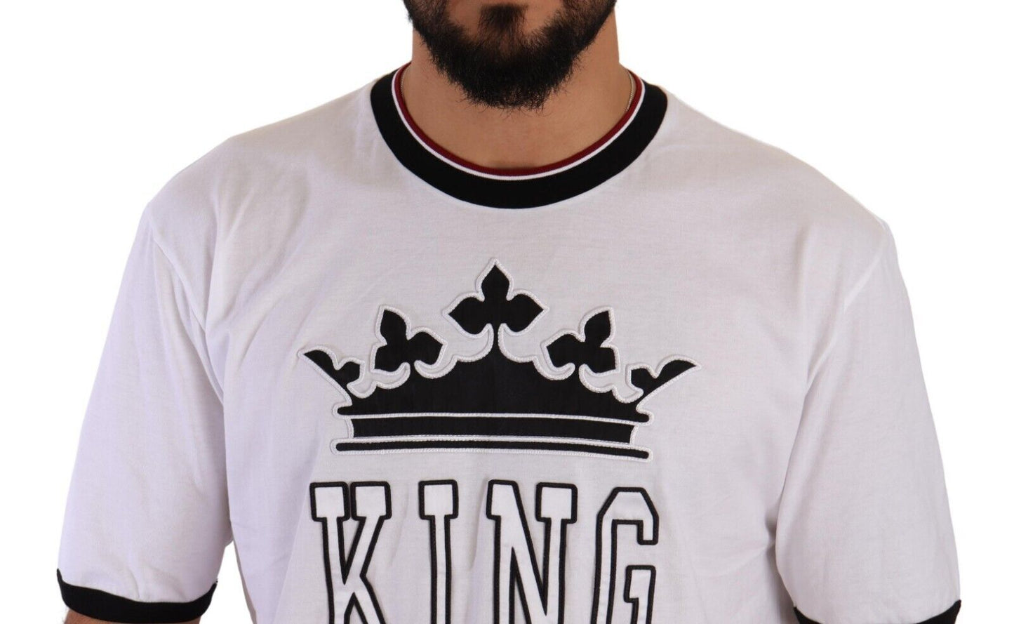 Royal Crown Motif Crew Neck Tee