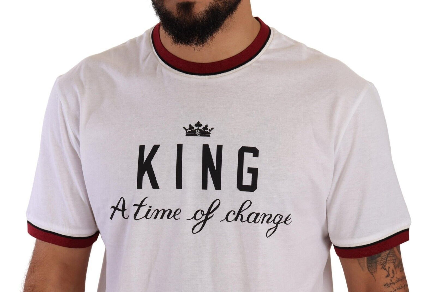 Regal Crown Print Crew Neck Tee