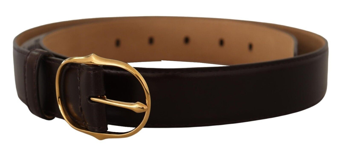 Elegant Gold Buckle Leather Belt