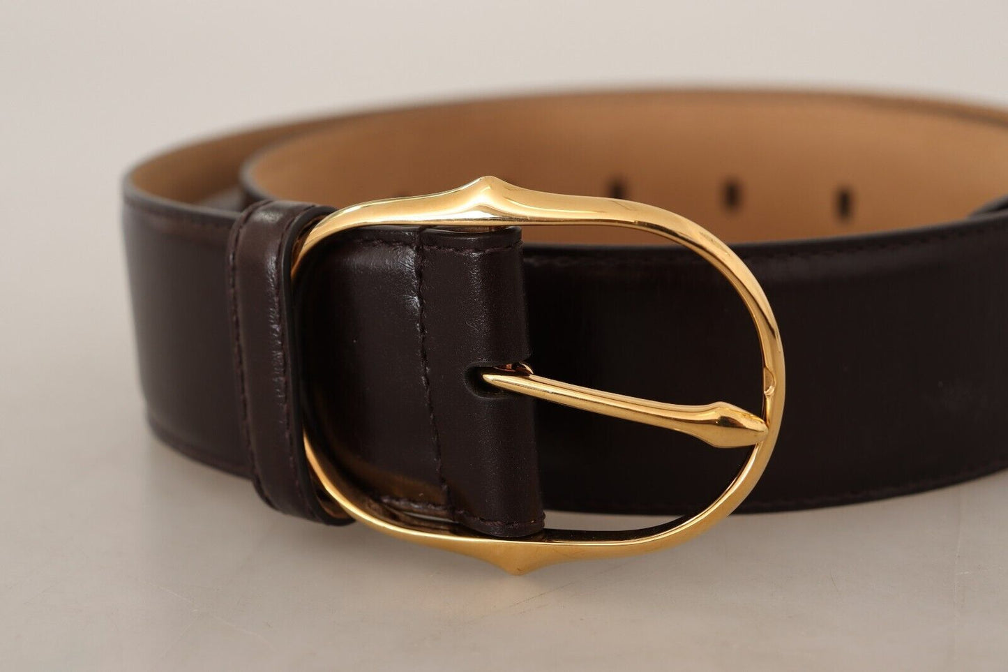 Elegant Gold Buckle Leather Belt