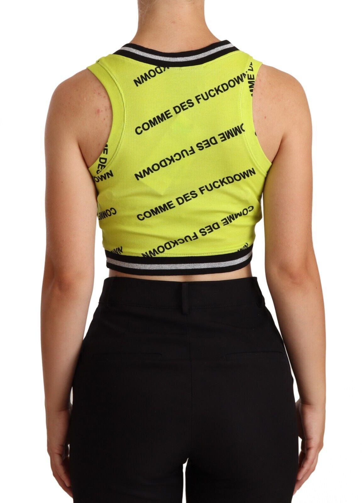 Chic Sleeveless Cropped Top in Vibrant Yellow