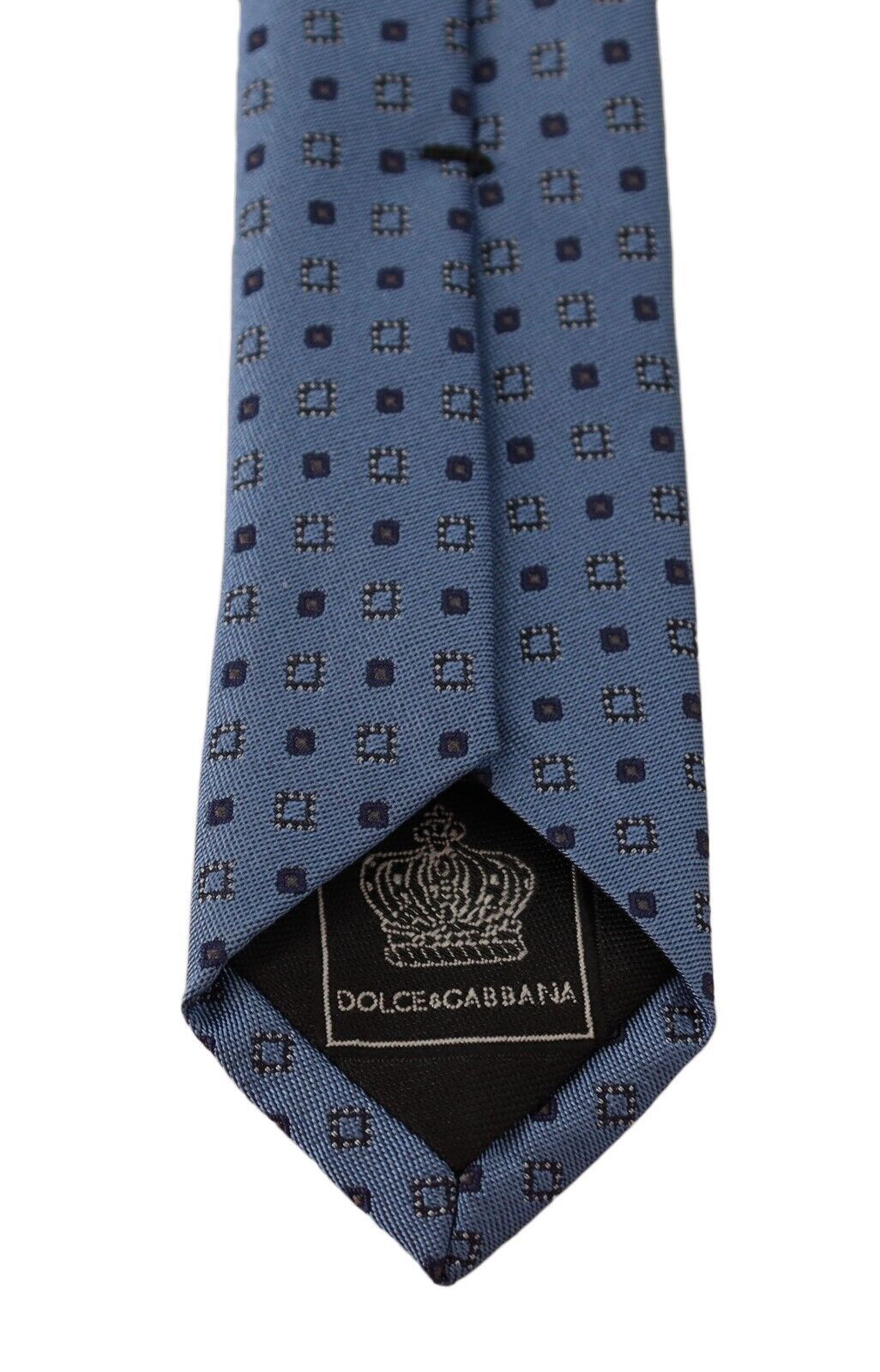 Elegant Silk Patterned Blue Tie