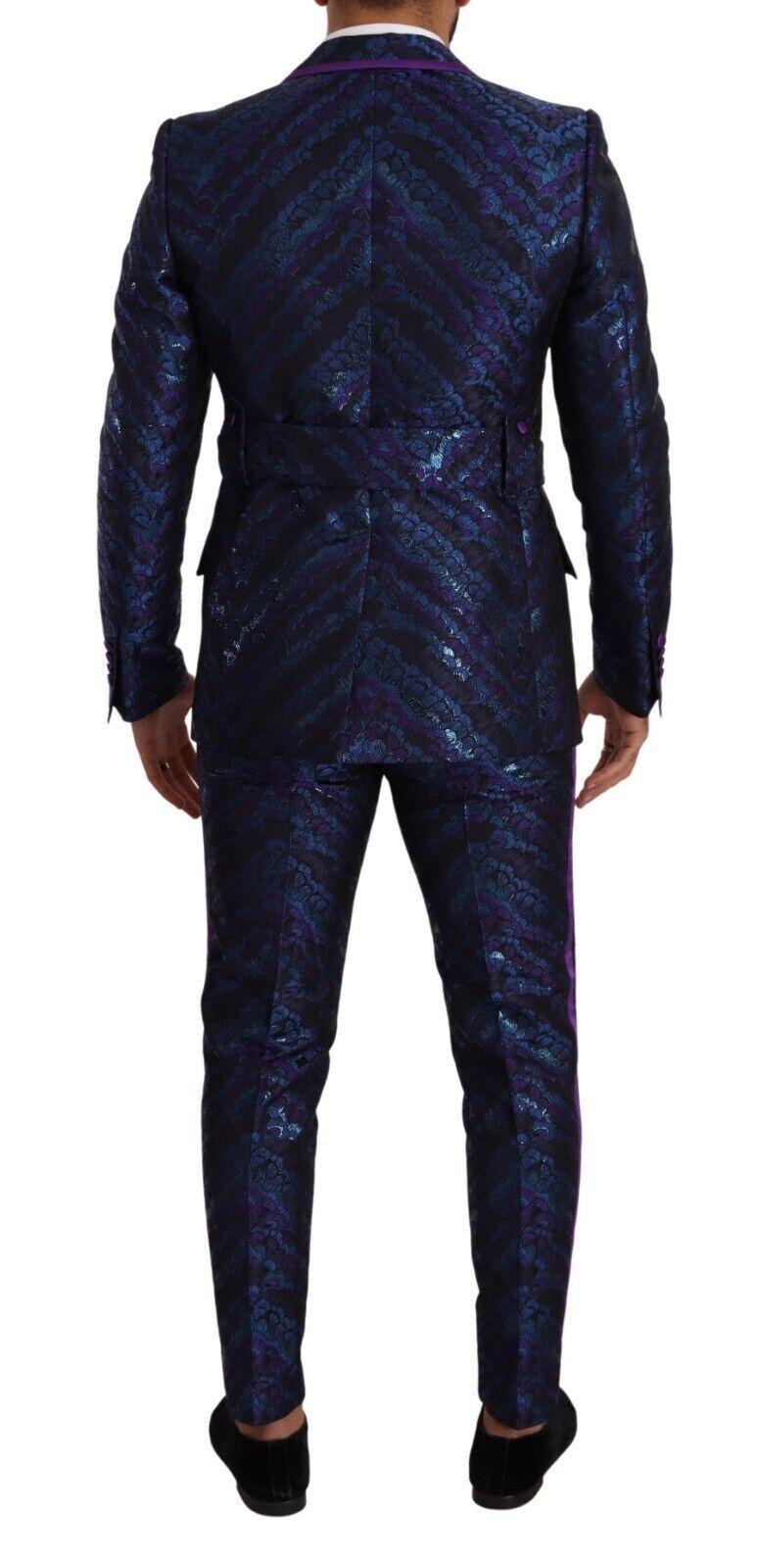 Metallic Blue Slim Fit Designer Suit