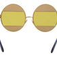 Crystal Embellished Oval Sunglasses