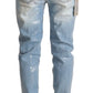 Chic Light Blue Washed Skinny Jeans