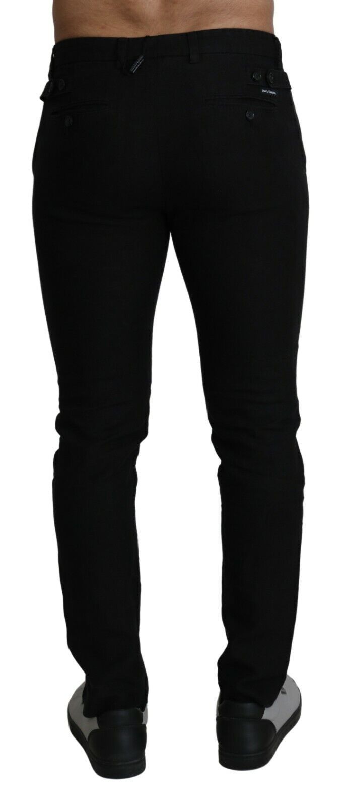 Elegant Black Linen Skinny Trousers