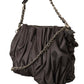 Chic Gray Leather Crossbody Elegance