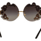 Elegant Gold Baroque Sunglasses