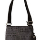 Chic Gray Fabric Crossbody Bag with Zipper Closure