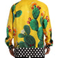 Multicolor Silk Oversize Cactus Print Shirt