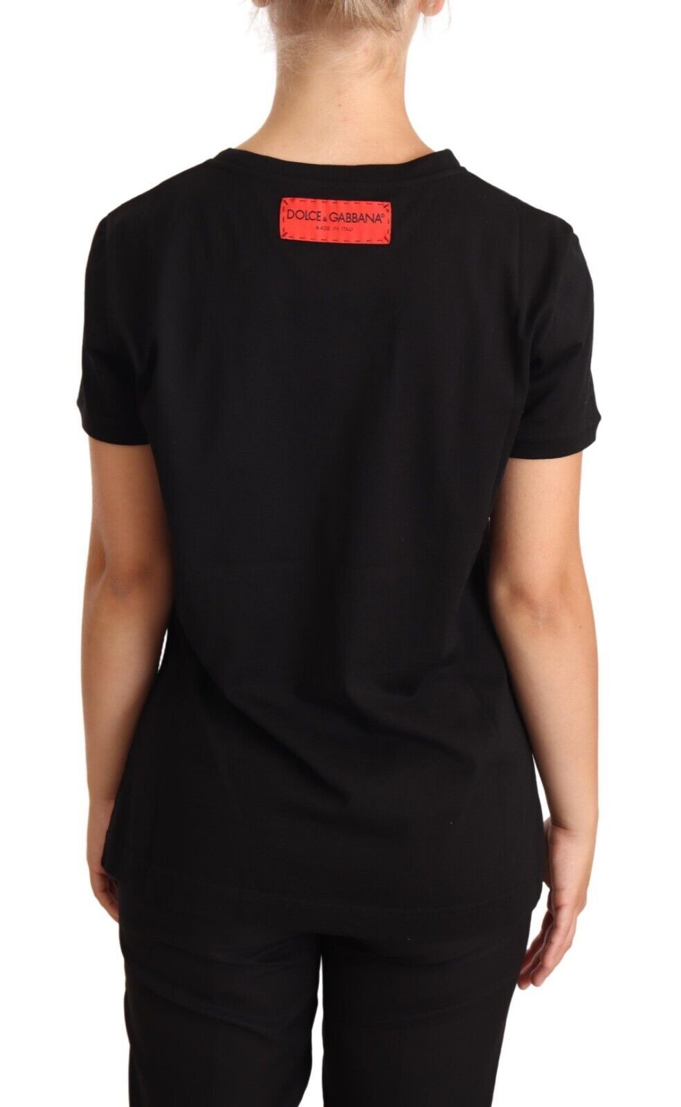 Elegant Black Logo Cotton Tee