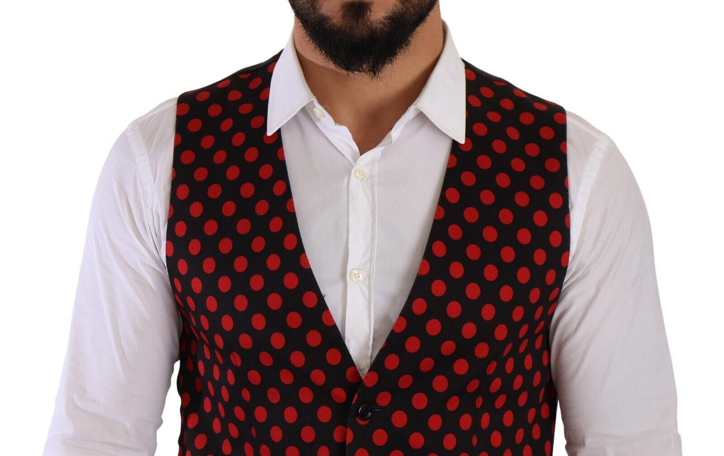 Elegant Polka Dot Dress Vest