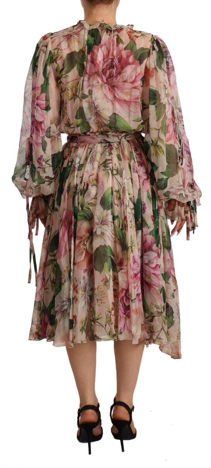 Elegant Silk Floral Maxi Dress