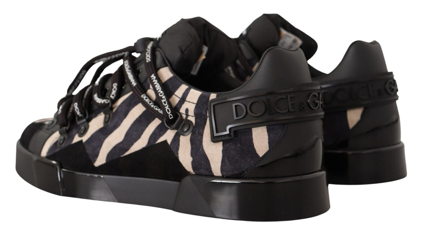 Zebra Suede Low Top Sneakers