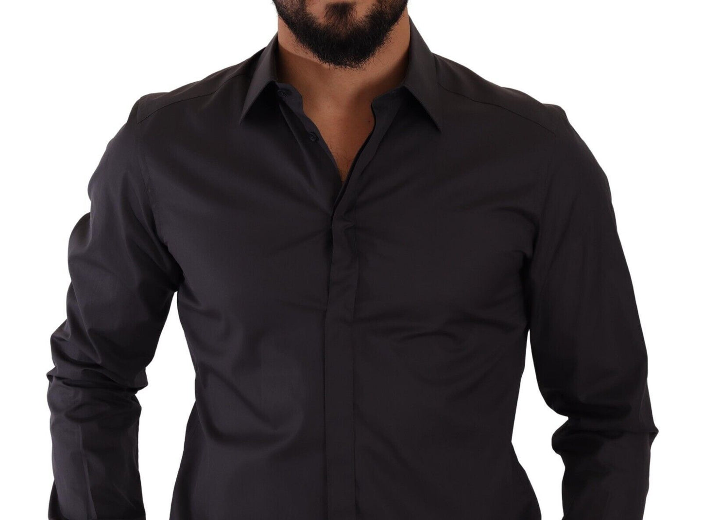 Elegant Slim Fit Blue Martini Dress Shirt