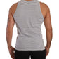 Elegant Grey Cotton Blend Tank Top