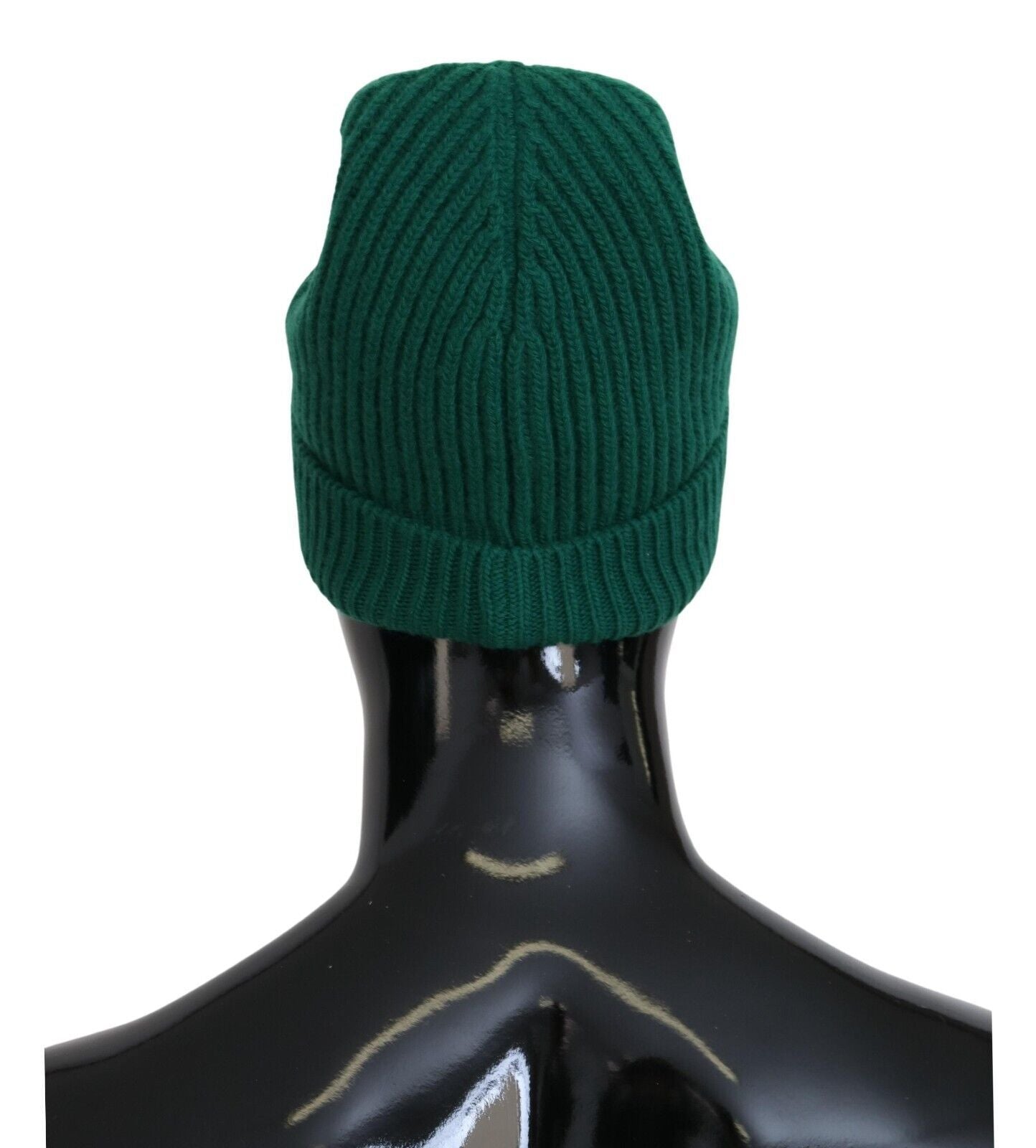 Elegant Virgin Wool Green Beanie