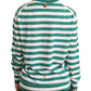 Green Banana Leaf Applique Crystal Sweater