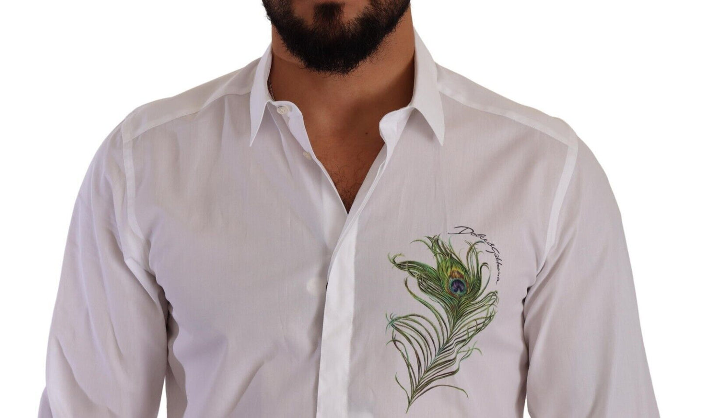 Elegant White Cotton Dress Shirt