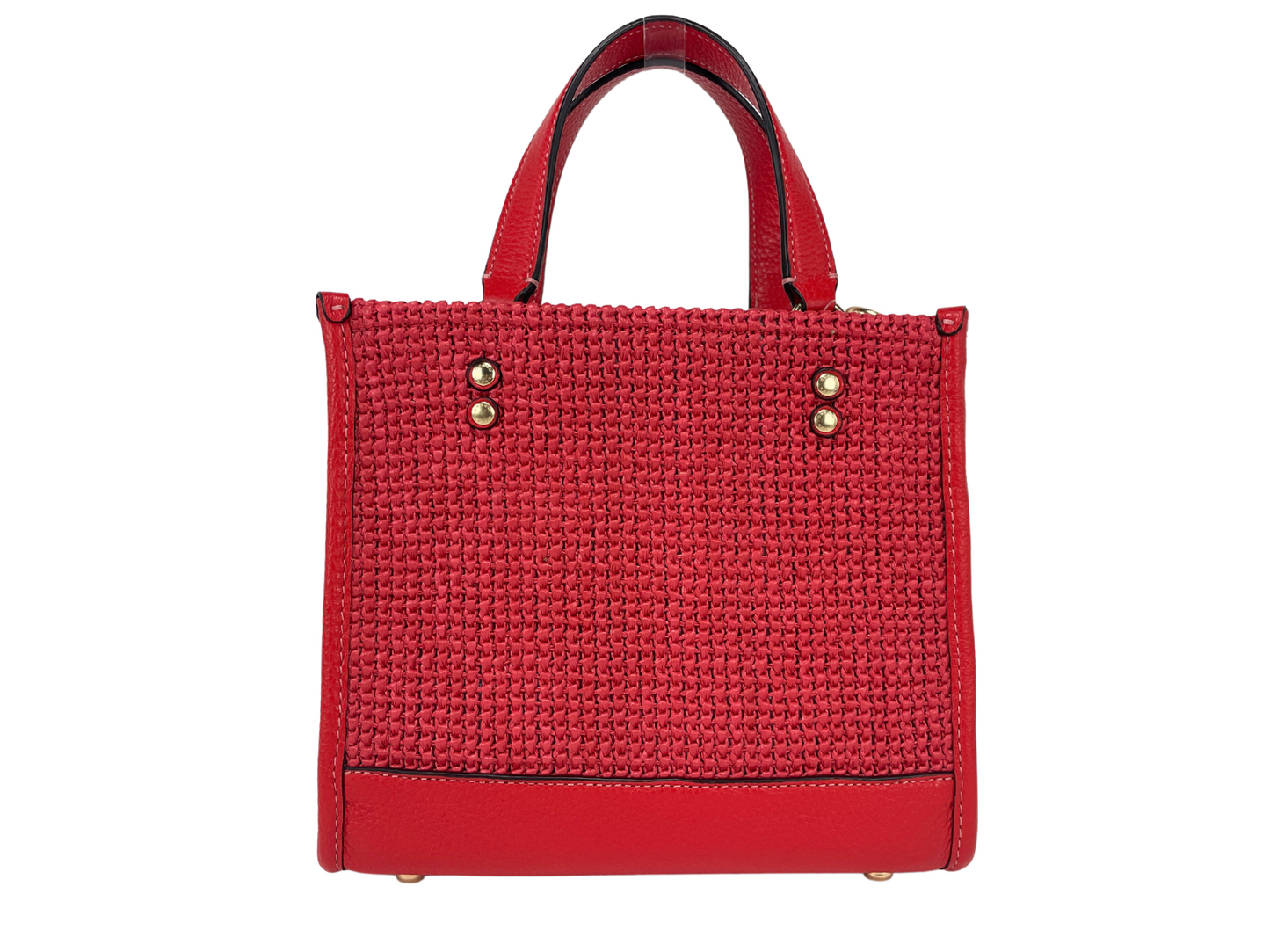 (CA291) Dempsey Straw Miami Red Tote 22 Crossbody Purse Handbag Bag