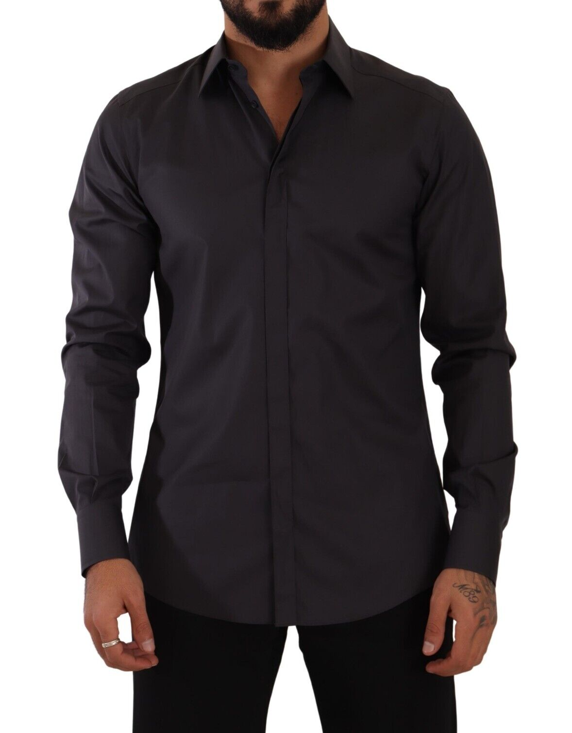 Elegant Slim Fit Blue Martini Dress Shirt