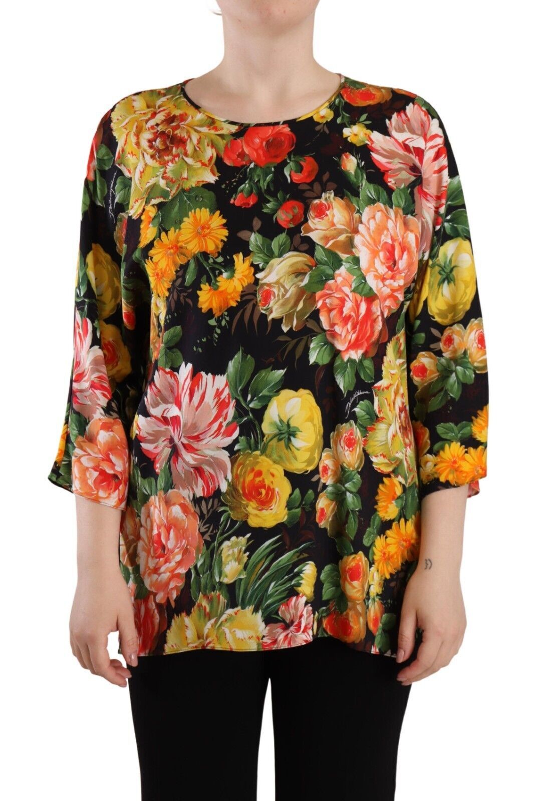 Exquisite Multicolor Elbow Sleeve Blouse