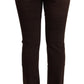 Brown Cotton Stretch Low Waist Slim Fit Denim Jeans