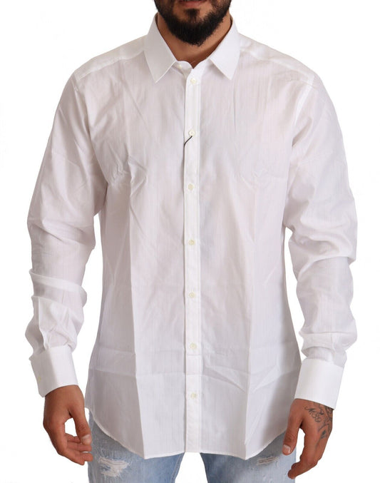 White Cotton Slim Fit Men MARTINI Shirt