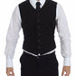 Black Flax Cotton Dress Vest Blazer