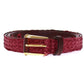Chic Pink Viscose-Leather Belt
