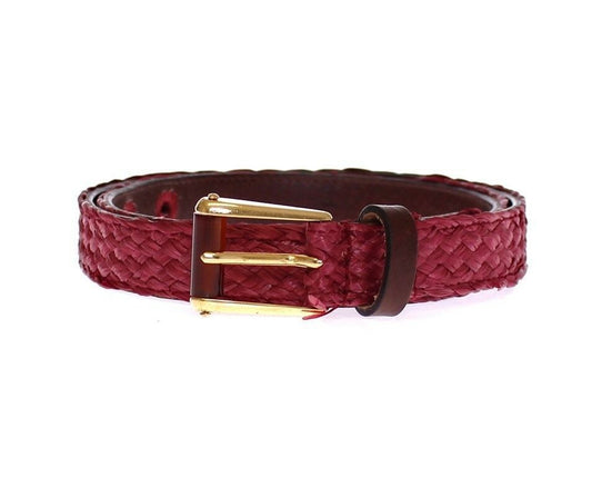 Chic Pink Viscose-Leather Belt